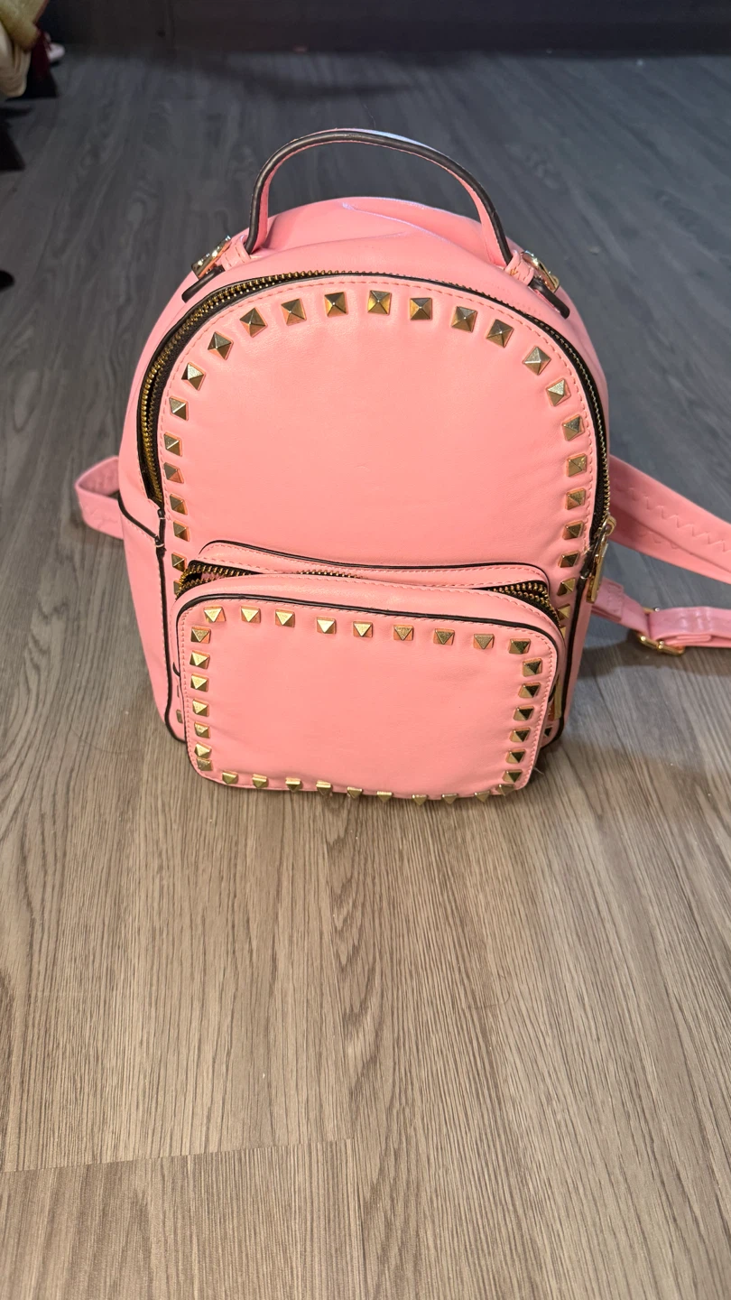 Valentino Garavani Pink Studded Mini Backpack - photo 2