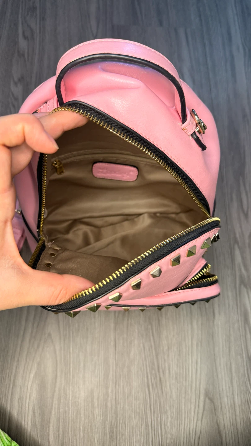 Valentino Garavani Pink Studded Mini Backpack - photo 3
