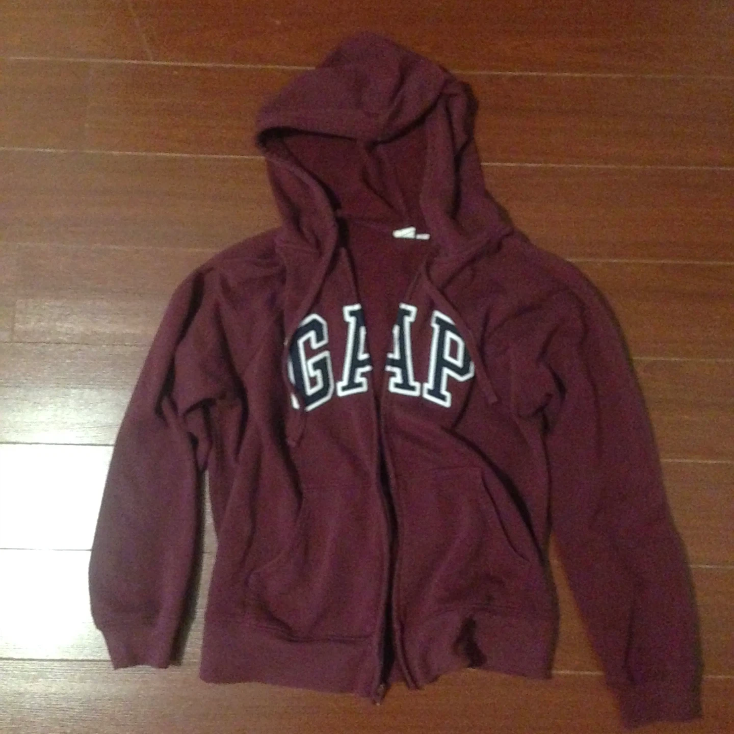 Gap Hoodie Zip-Up - Burgundy - Size LG