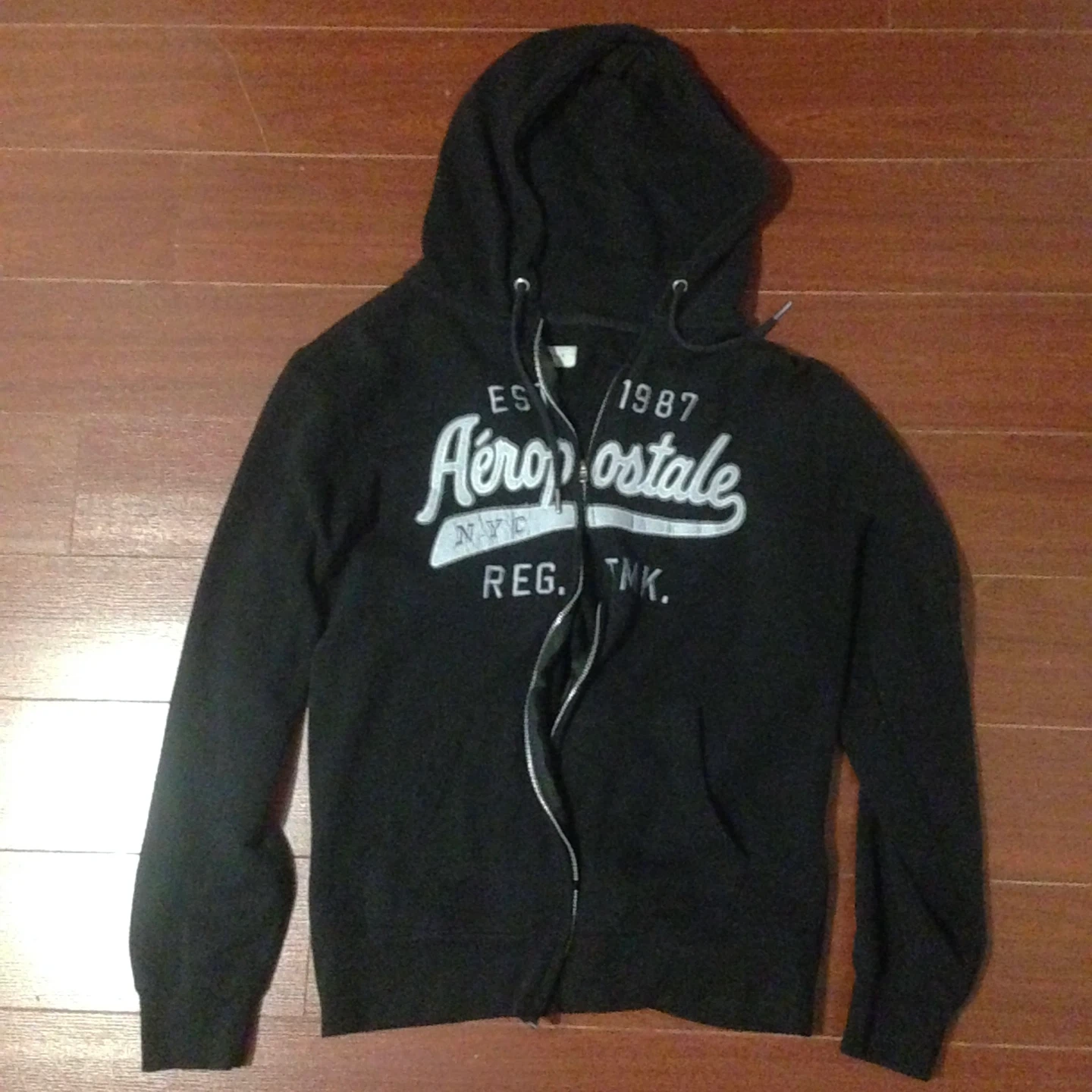 Aeropostale Black Zip-Up Hoodie