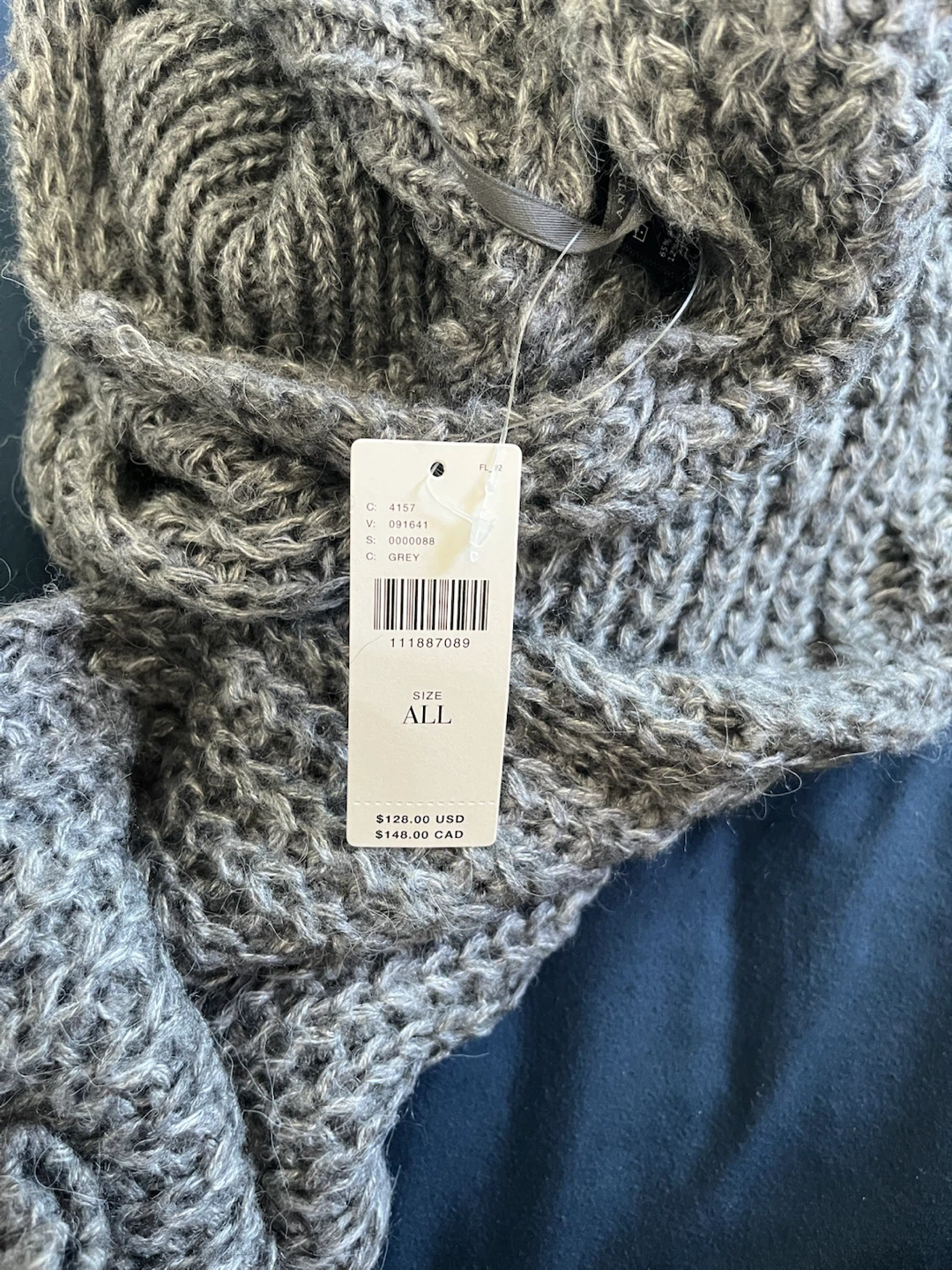 Anthropologie Grey Asymmetric Dolman Sweater Top - All - photo 2