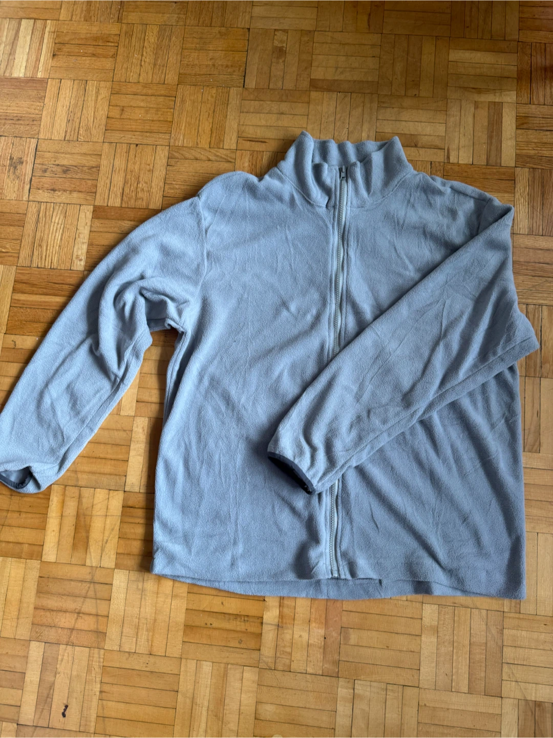 Light Grey Fleece Zip-Up Jacket