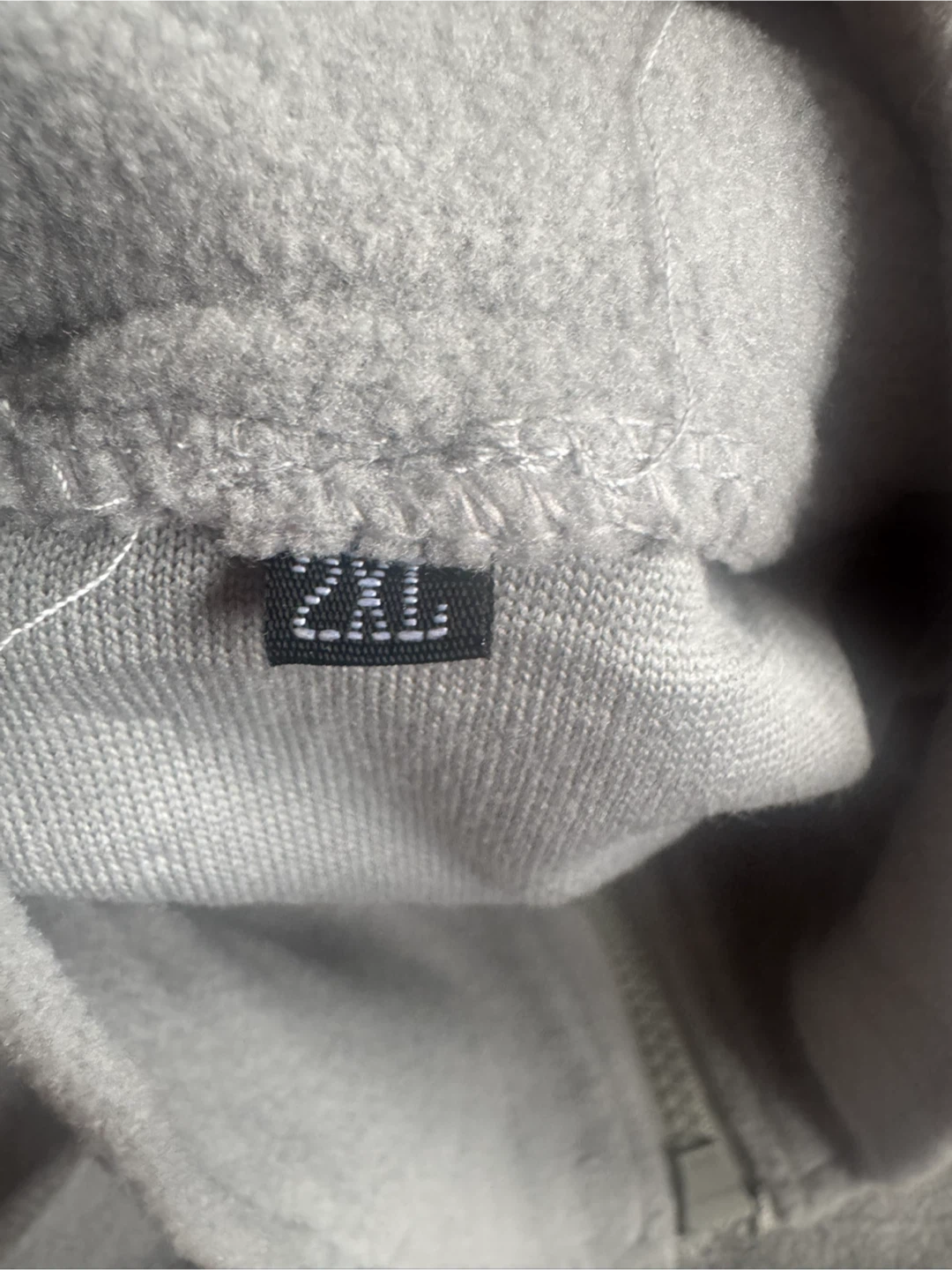Light Grey Fleece Zip-Up Jacket - photo 2