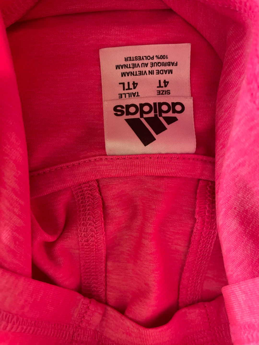 Girls Pink Adidas Hoodie Size 4T - photo 3