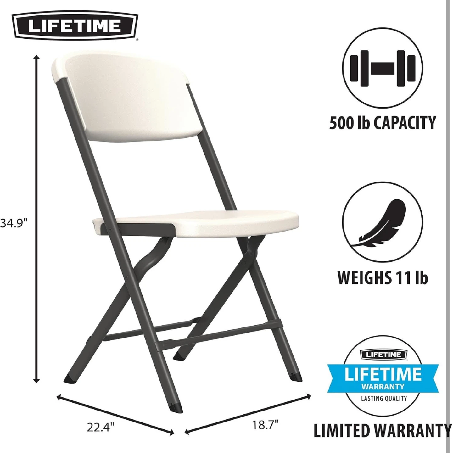 Lifetime Folding Chairs - 4 Pack - photo 2
