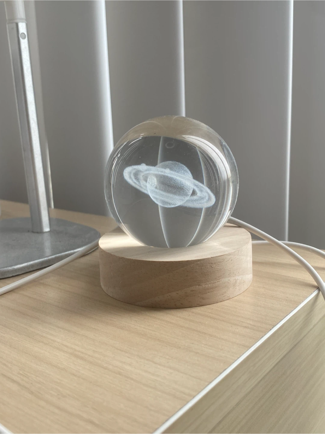 Crystal Saturn Night Light