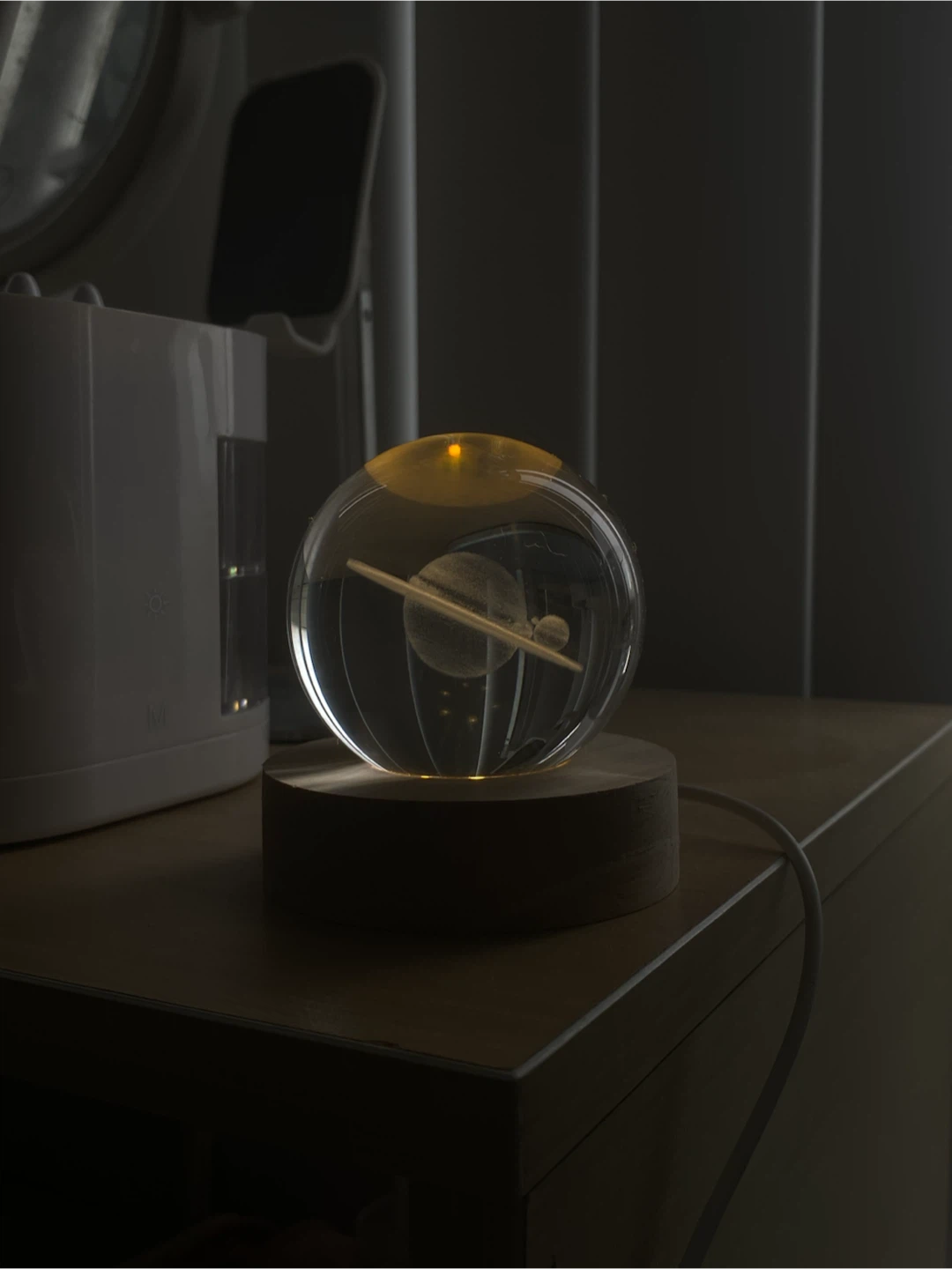 Crystal Saturn Night Light - photo 2