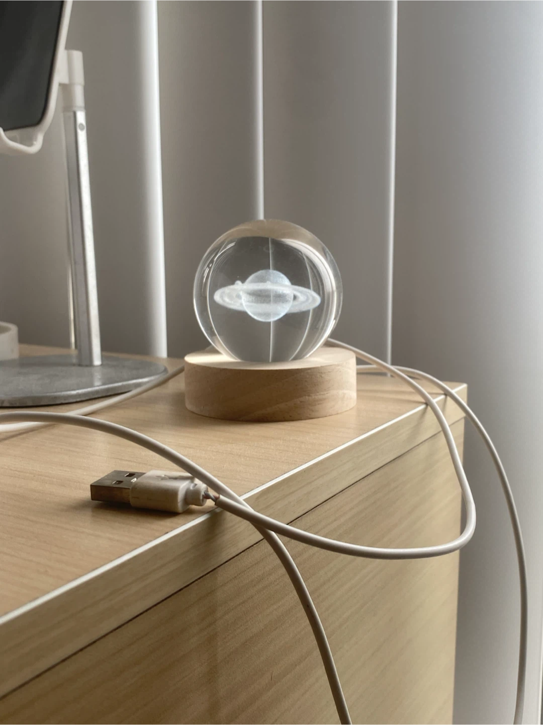 Crystal Saturn Night Light - photo 3