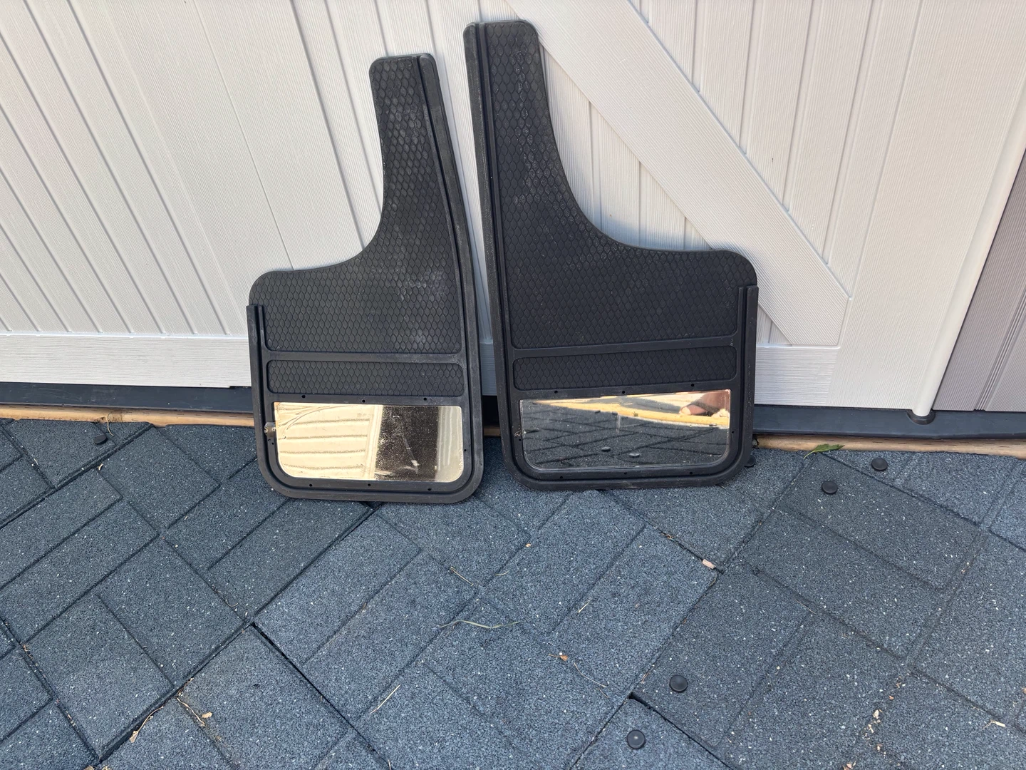 Pair of Black Mud Flaps with Reflectors