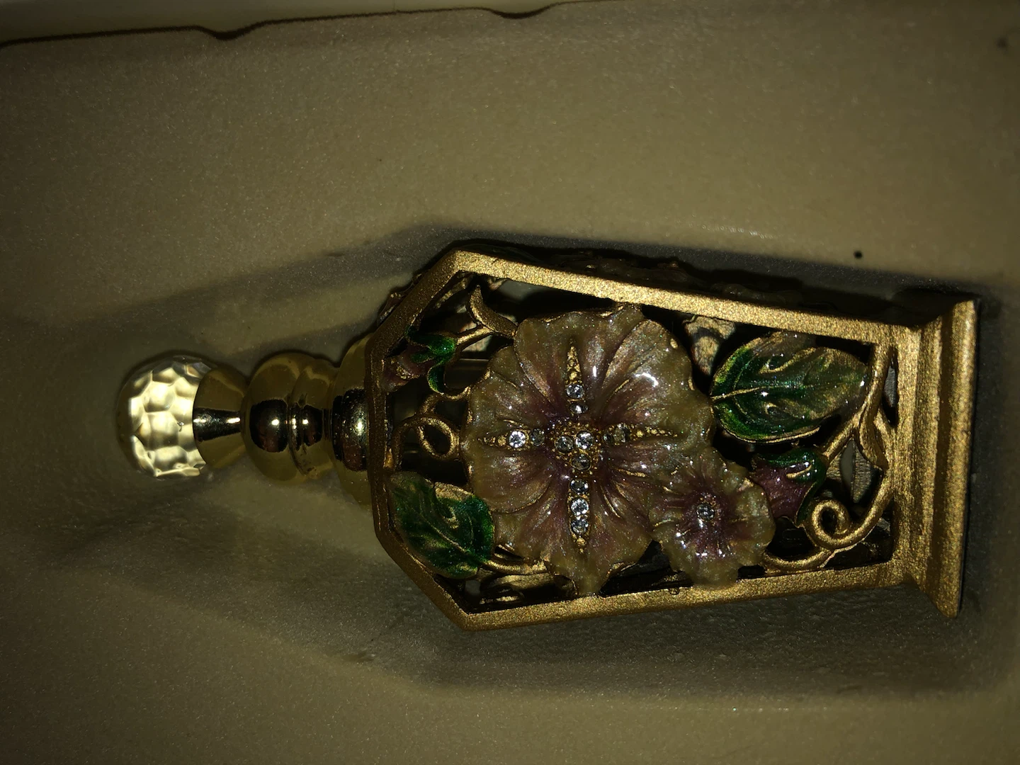 Vanity Decorative Floral Bottle and Mirror Set with Mirror - photo 2