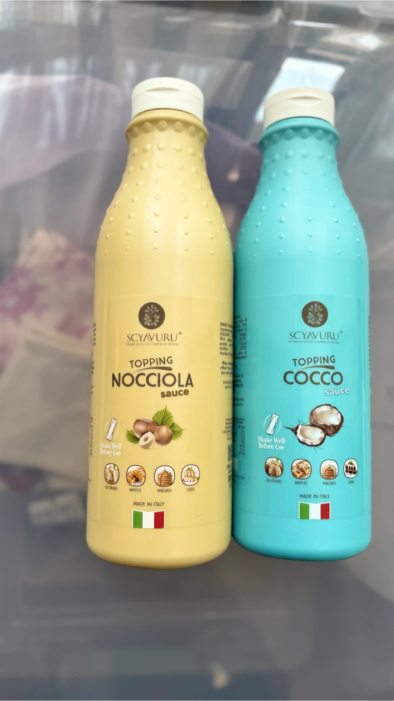Scyavuru Hazelnut & Coconut Topping Sauces (2x 800g)
