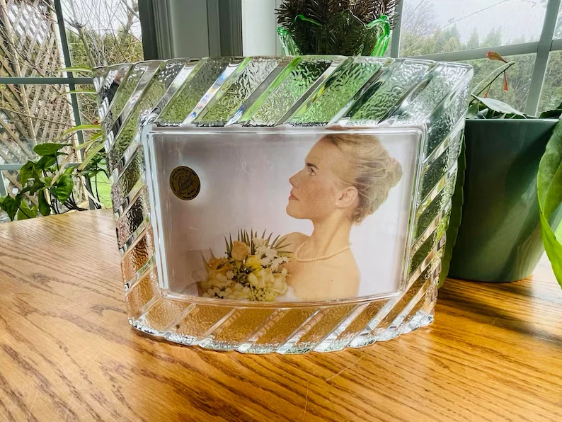 NEW Crystal Photo Frame: gift boxed