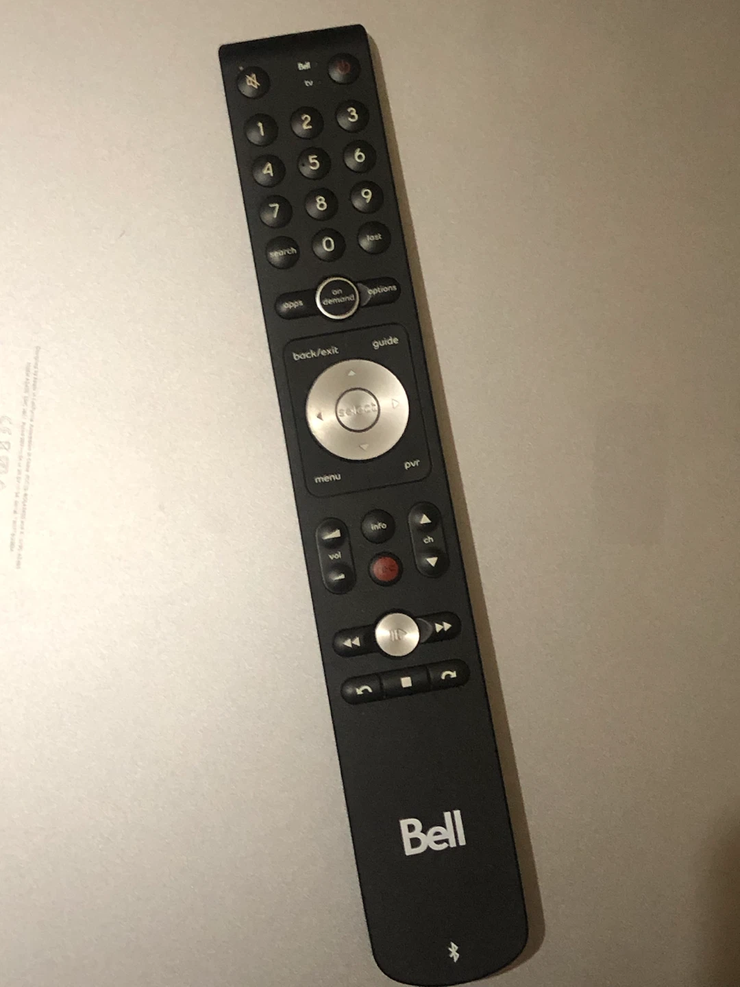 NEW Bell Fibe TV Replacement Bluetooth Slim Remote Control
