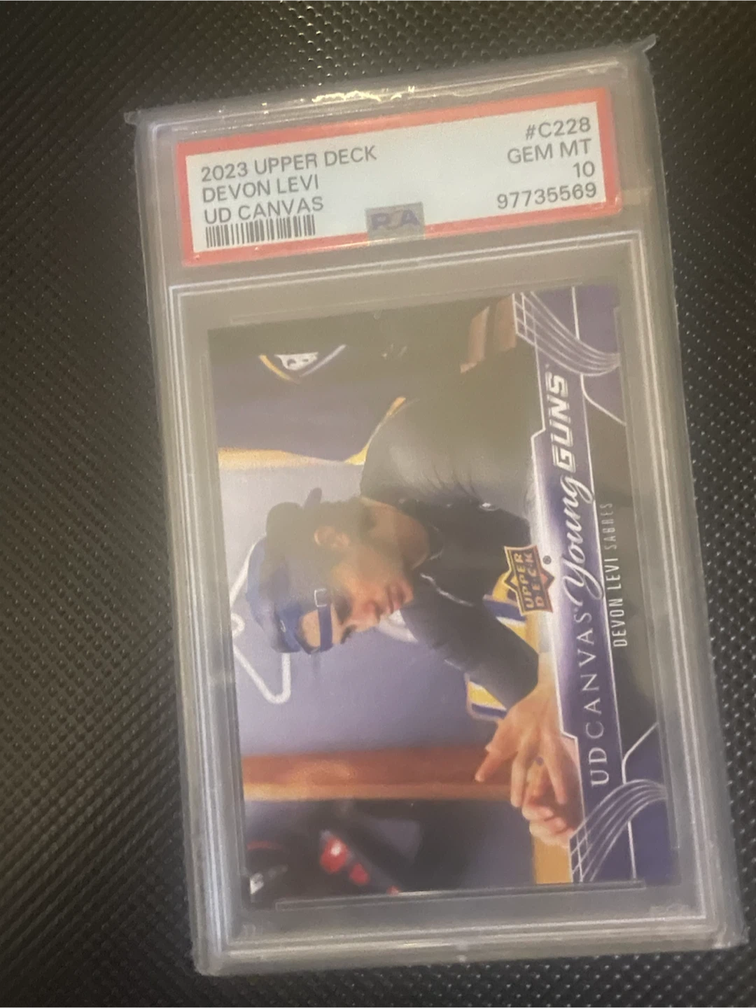 Devon Levi 2023 Upper Deck UD Canvas Young Guns PSA 10 Gem Mint