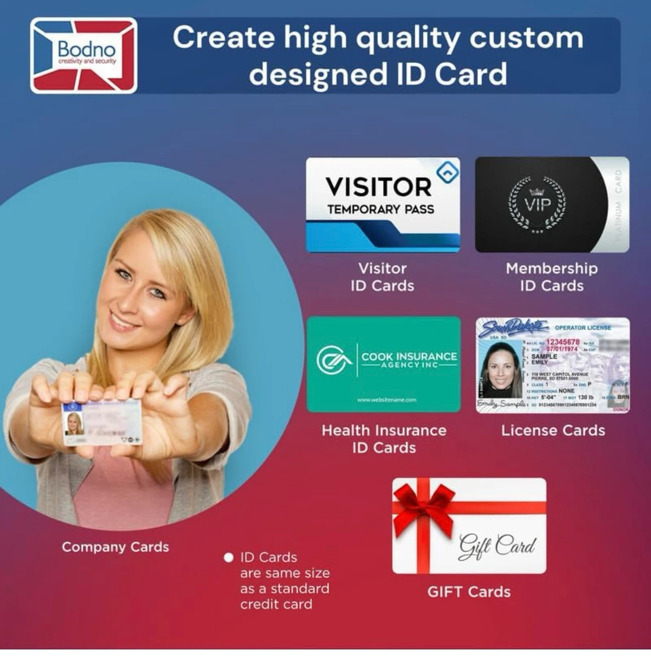 Bodno Bronze Edition ID Card Printer with Software - photo 2