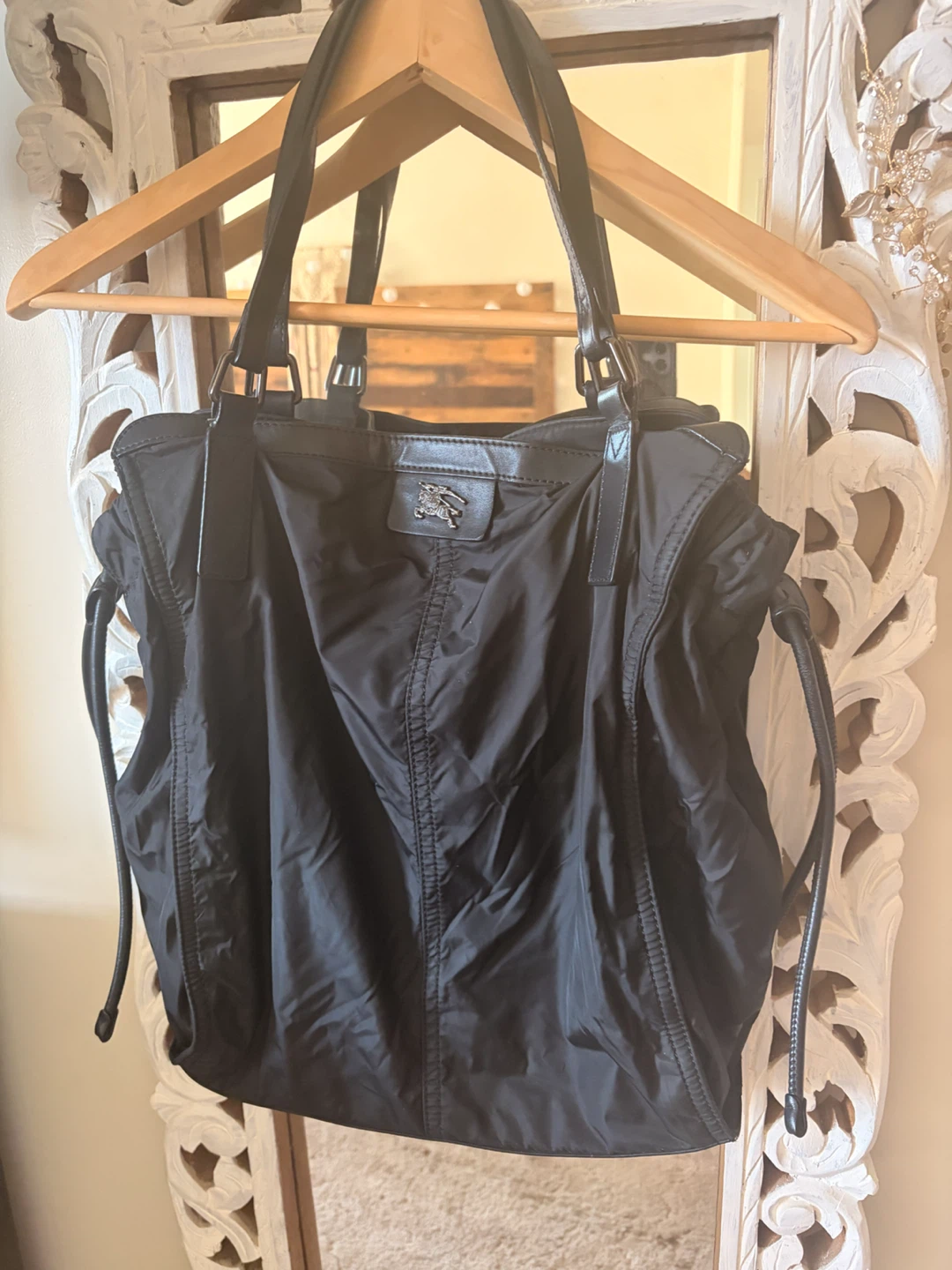 Burberry Black Nylon Tote Bag