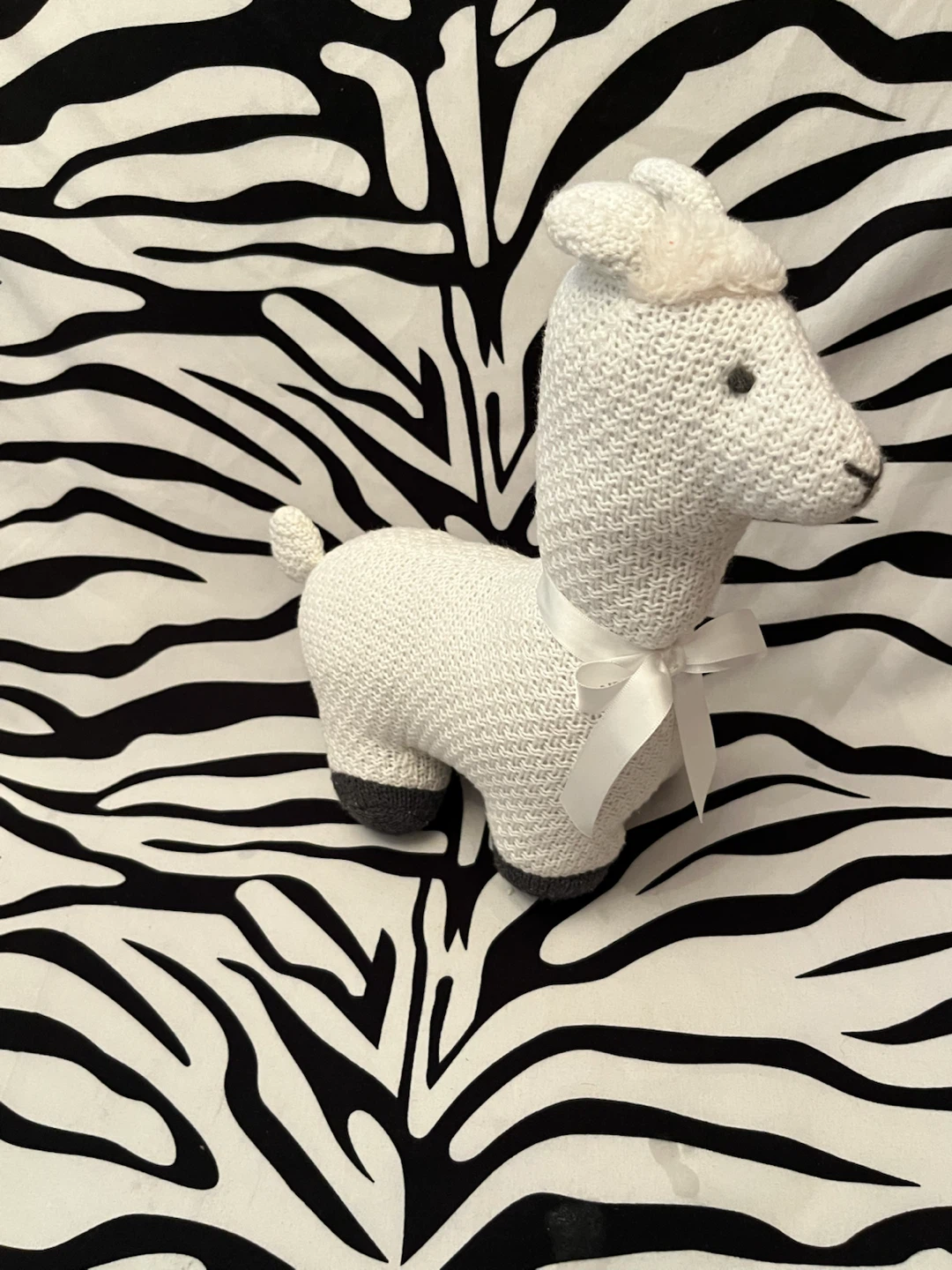 🤍 Baby Mode cotton knit llama plush toy 🤍