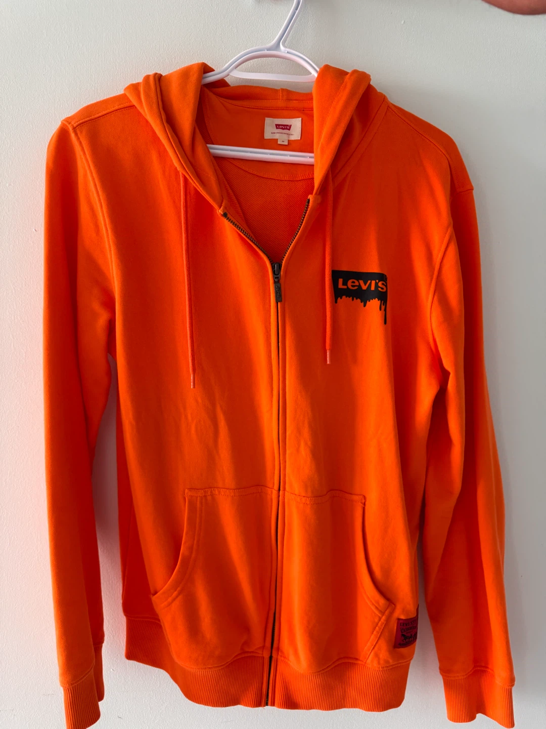 Levi's Orange Zip-Up Hoodie unused but washed