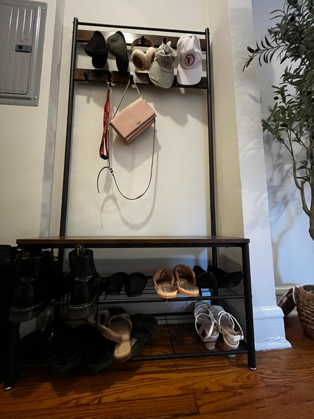 Coat rack with Shoe Bench - photo 2
