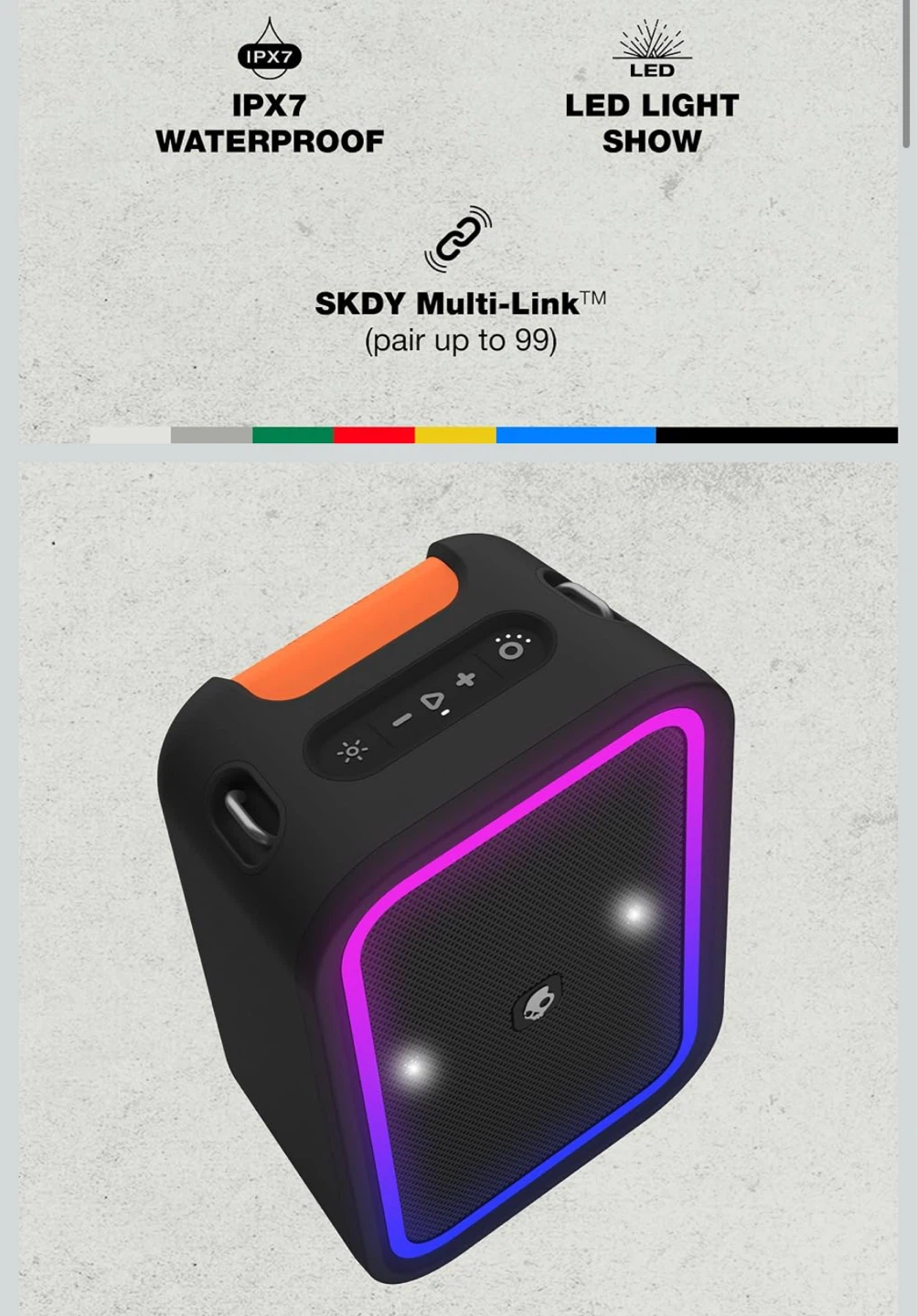 Skullcandy STOMP Portable Party Speaker with LED Light Show - photo 2