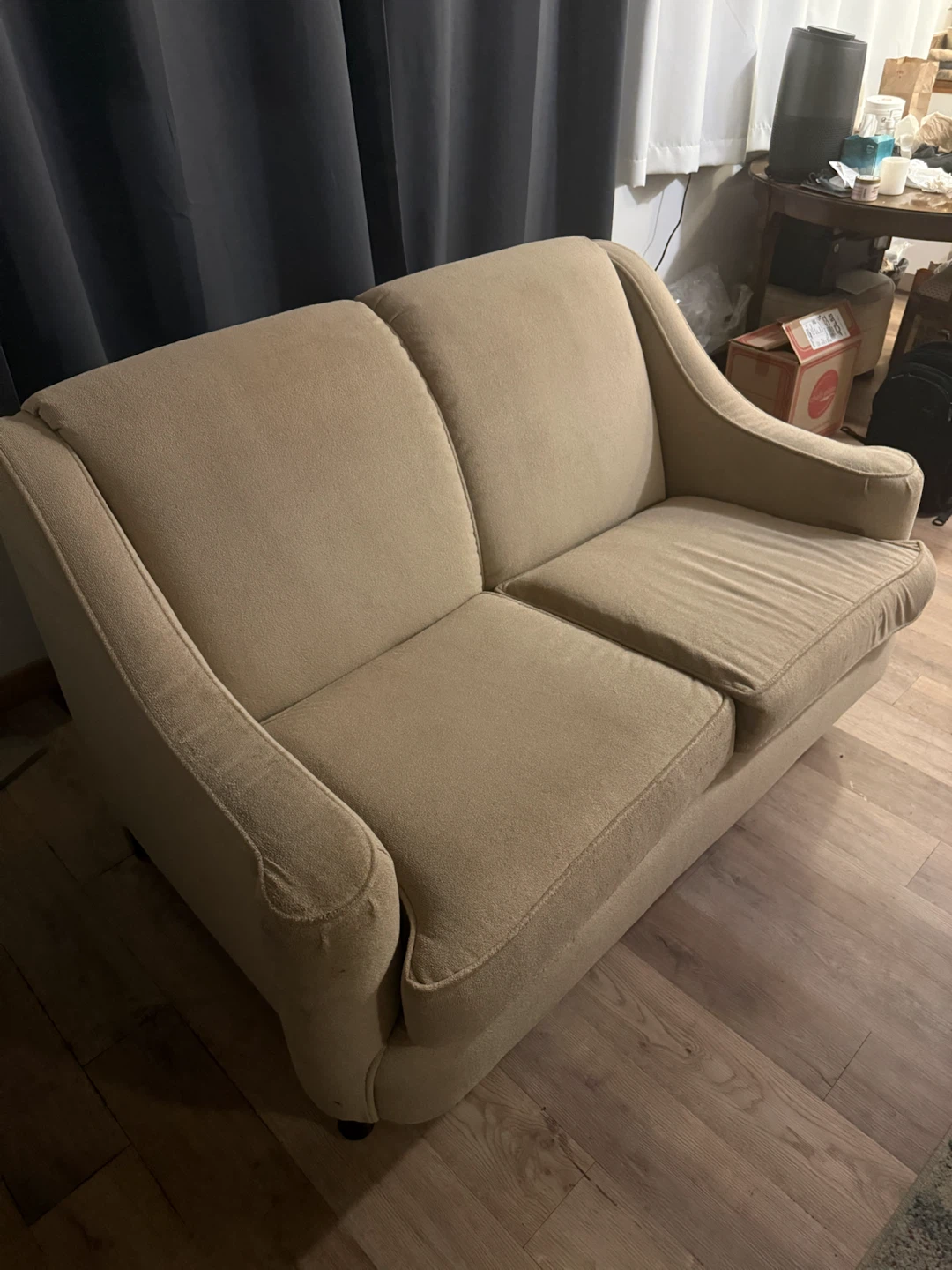 Tan Loveseat Sofa