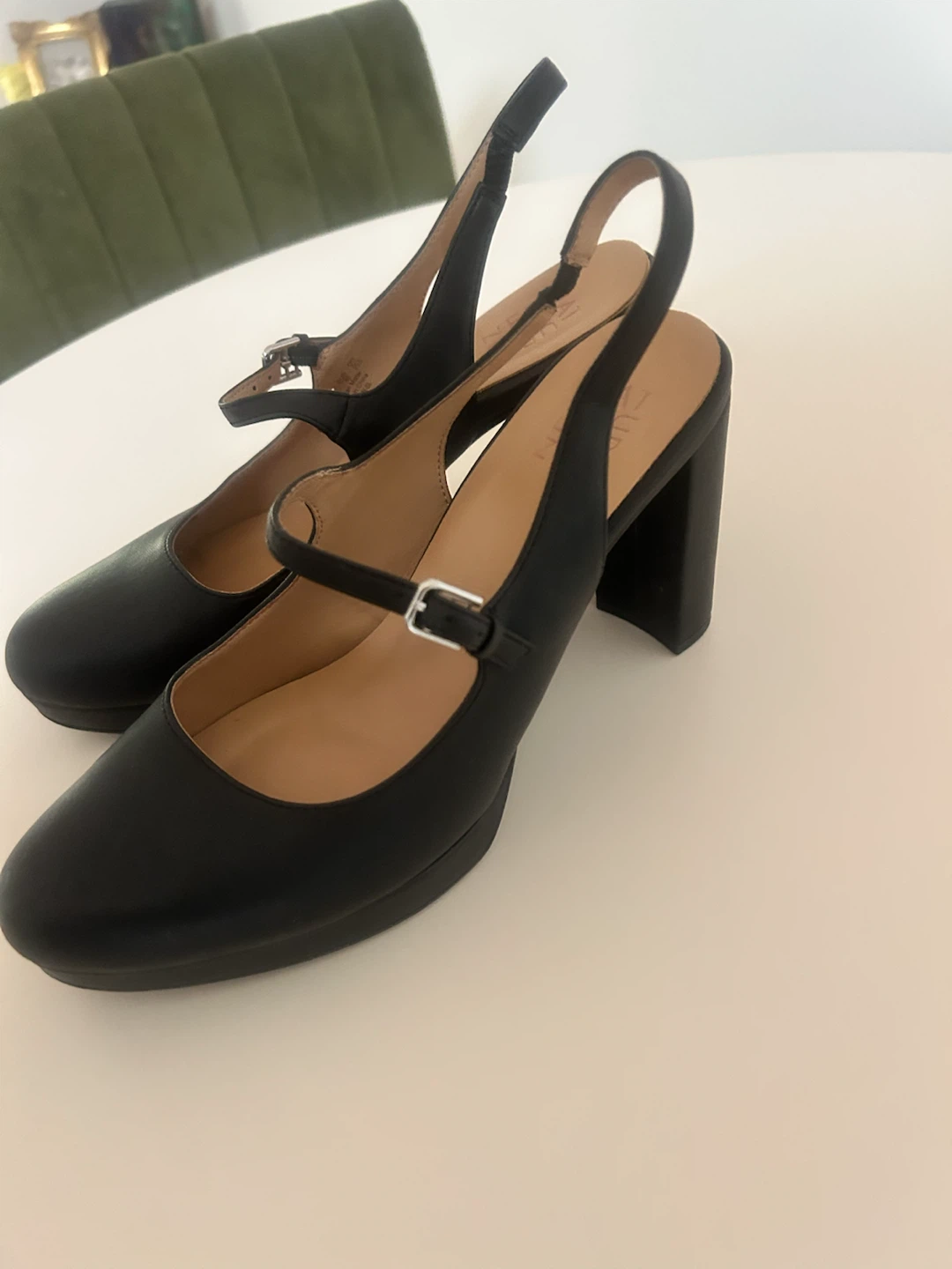 Naturalizer Black Slingback Platform Heels - photo 2