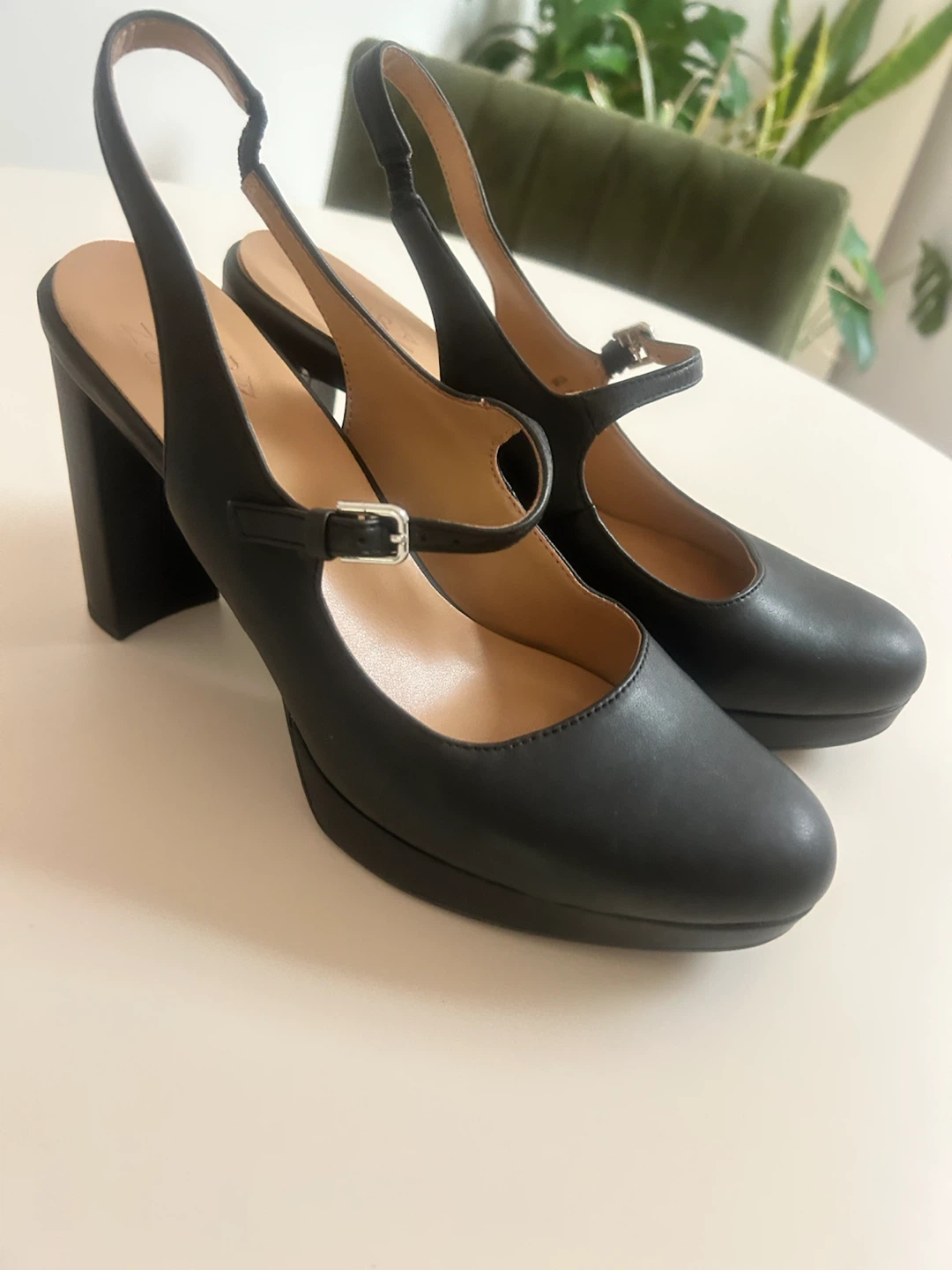 Naturalizer Black Slingback Platform Heels - photo 3