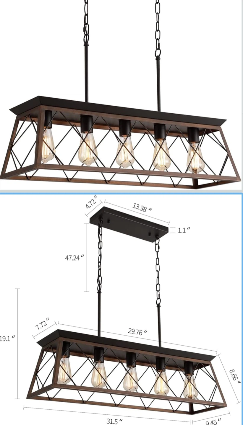 Industrial 5-Light Chandelier