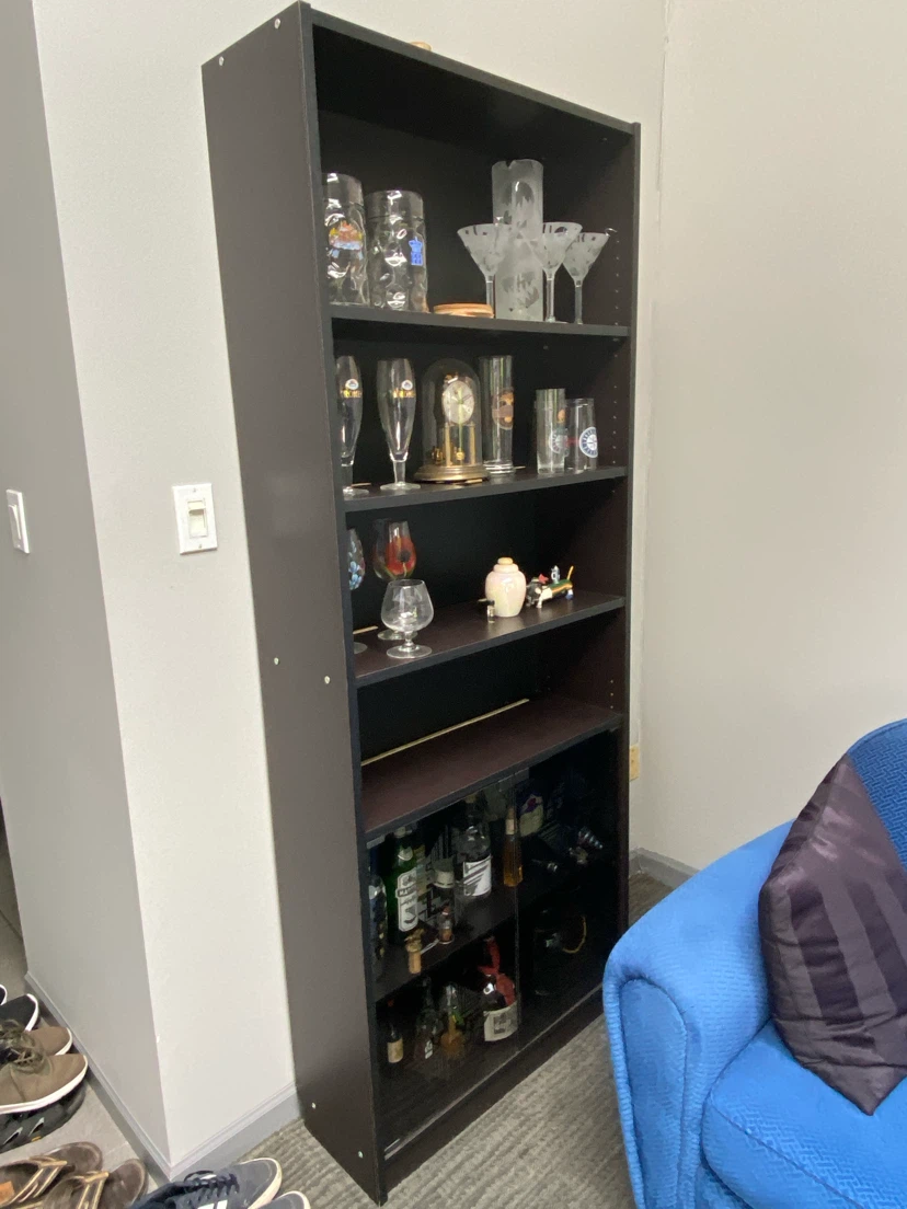 Dark Brown Display Cabinet