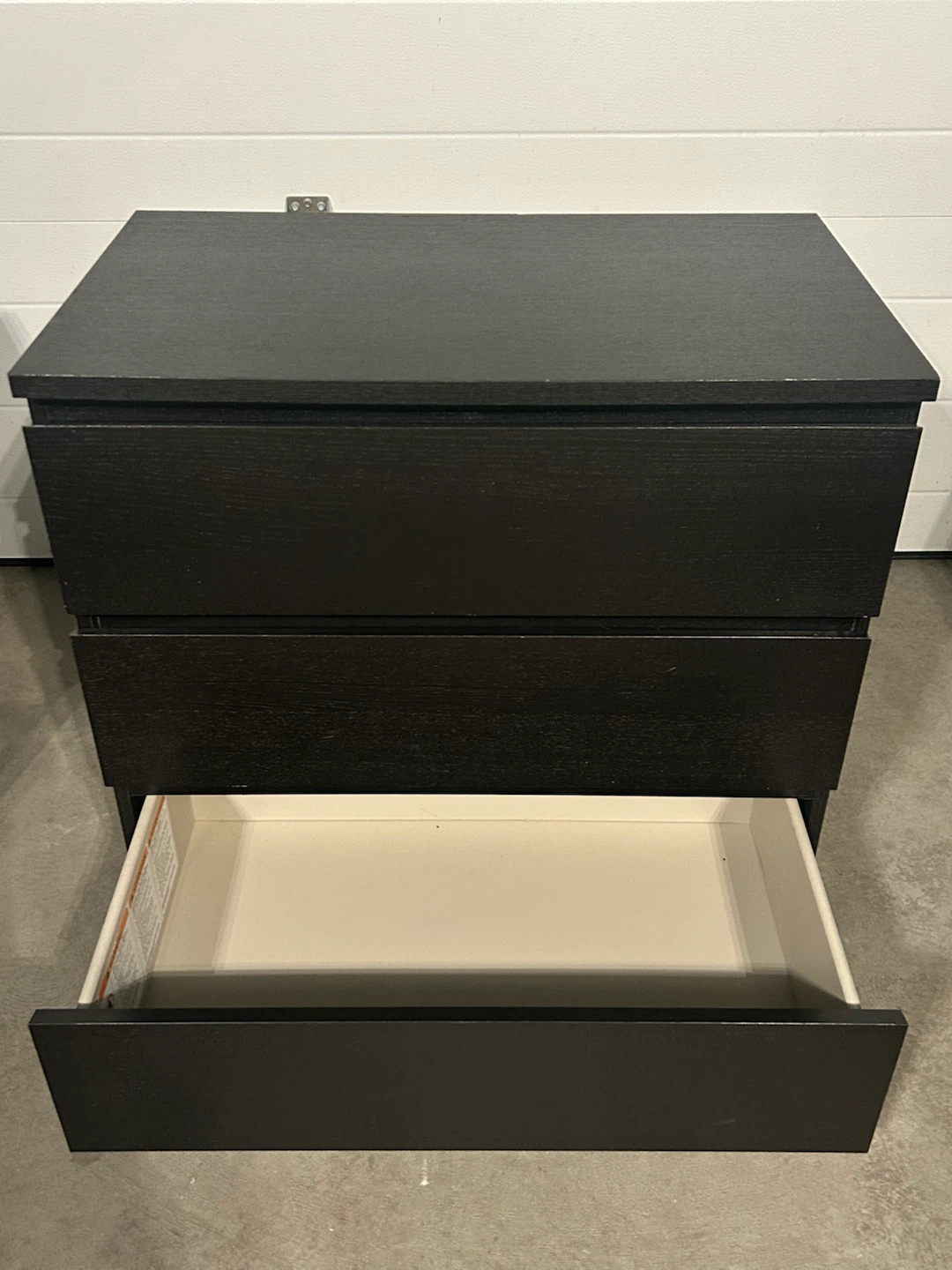 IKEA MALM dresser with 3 drawers black brown - photo 4