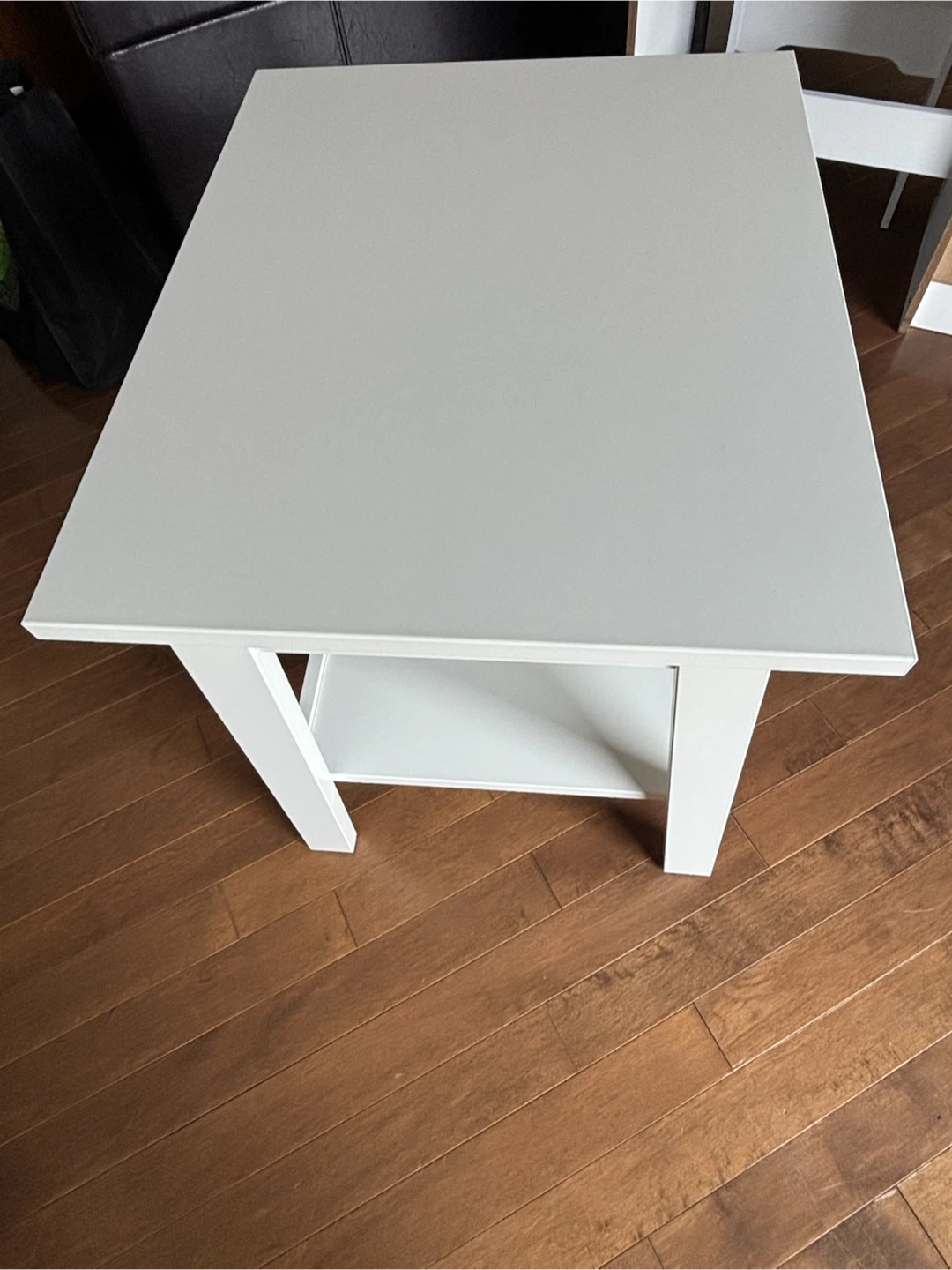 White Side Table with Shelf - photo 3