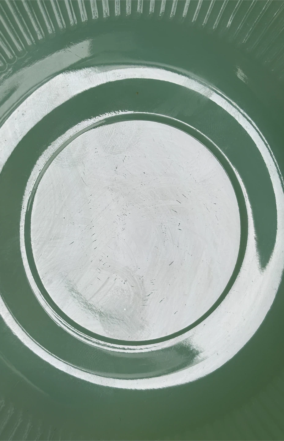 Fire king Jadeite Green Swirl saucers  (Set of 2) - photo 5
