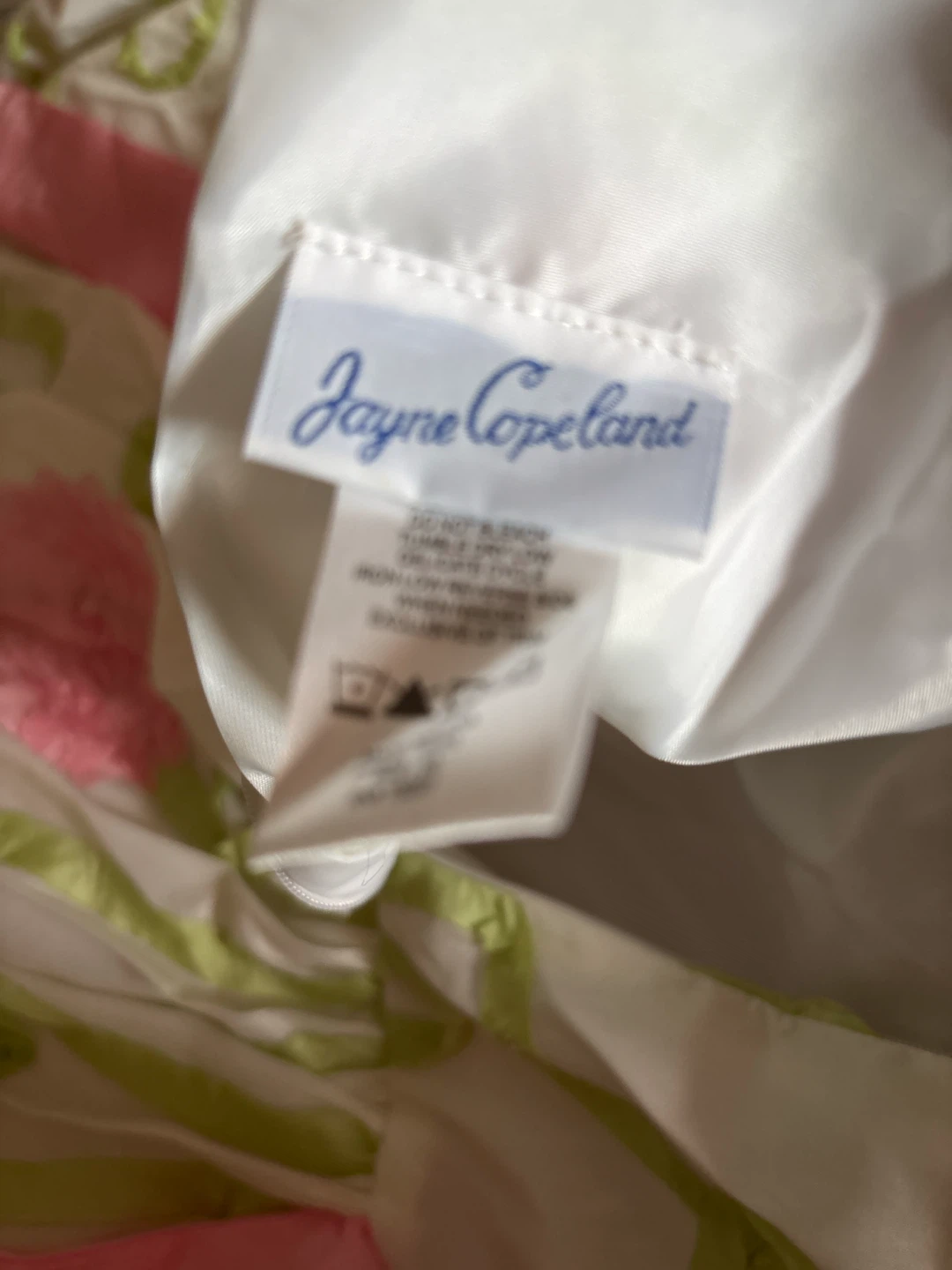 Jayne Copeland White Dress with Pink & Green Ribbon Detail - photo 5