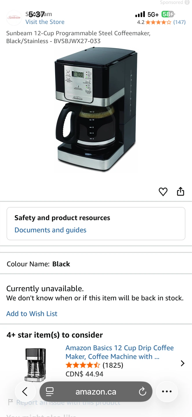 Sunbeam 12-Cup Programmable Coffeemaker - photo 4