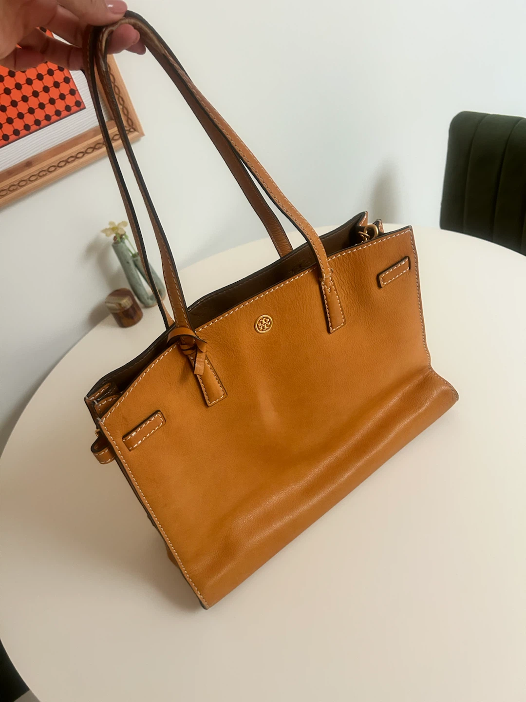 Tory Burch Caramel Leather Tote Bag - photo 2