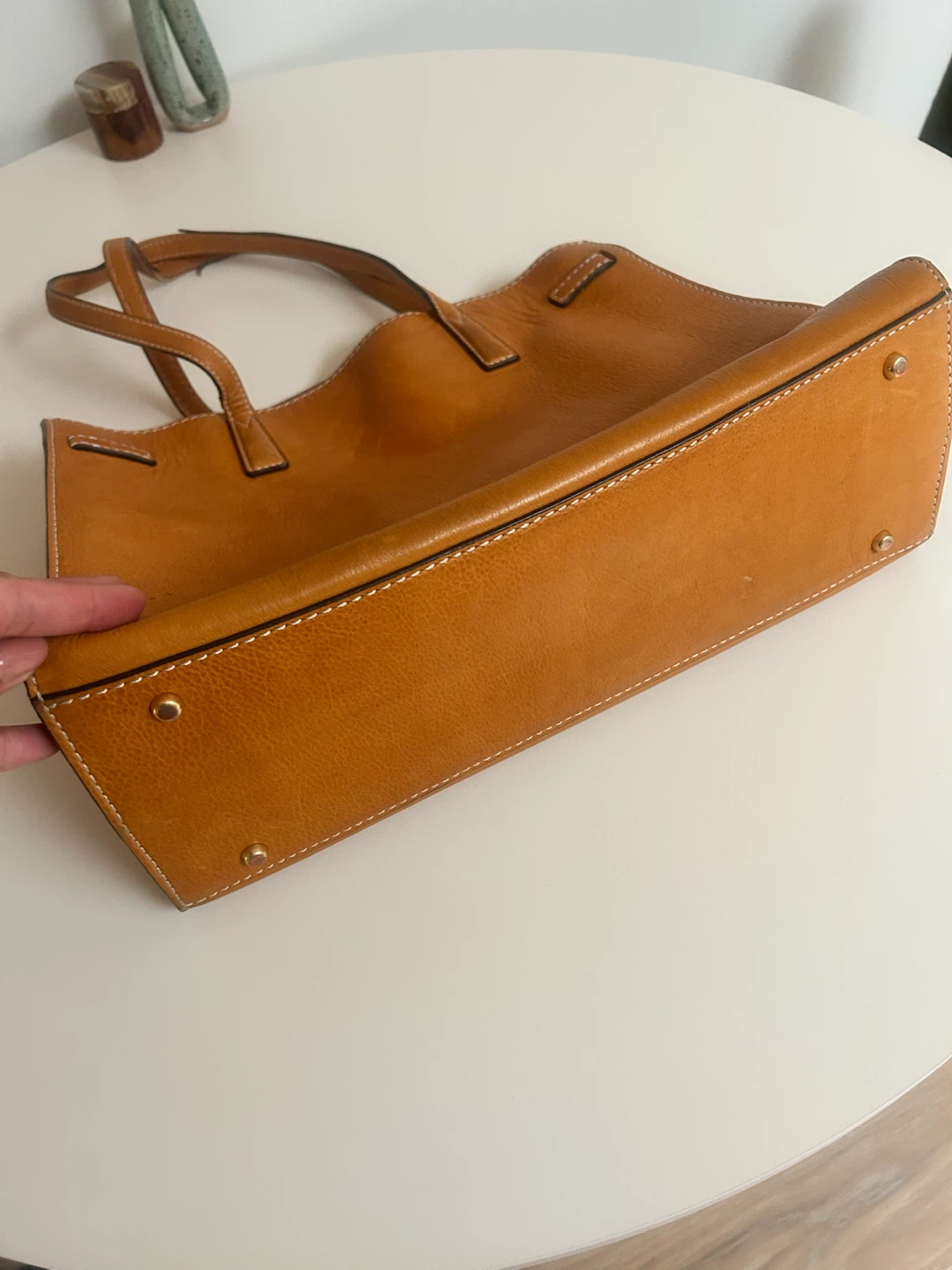Tory Burch Caramel Leather Tote Bag - photo 5
