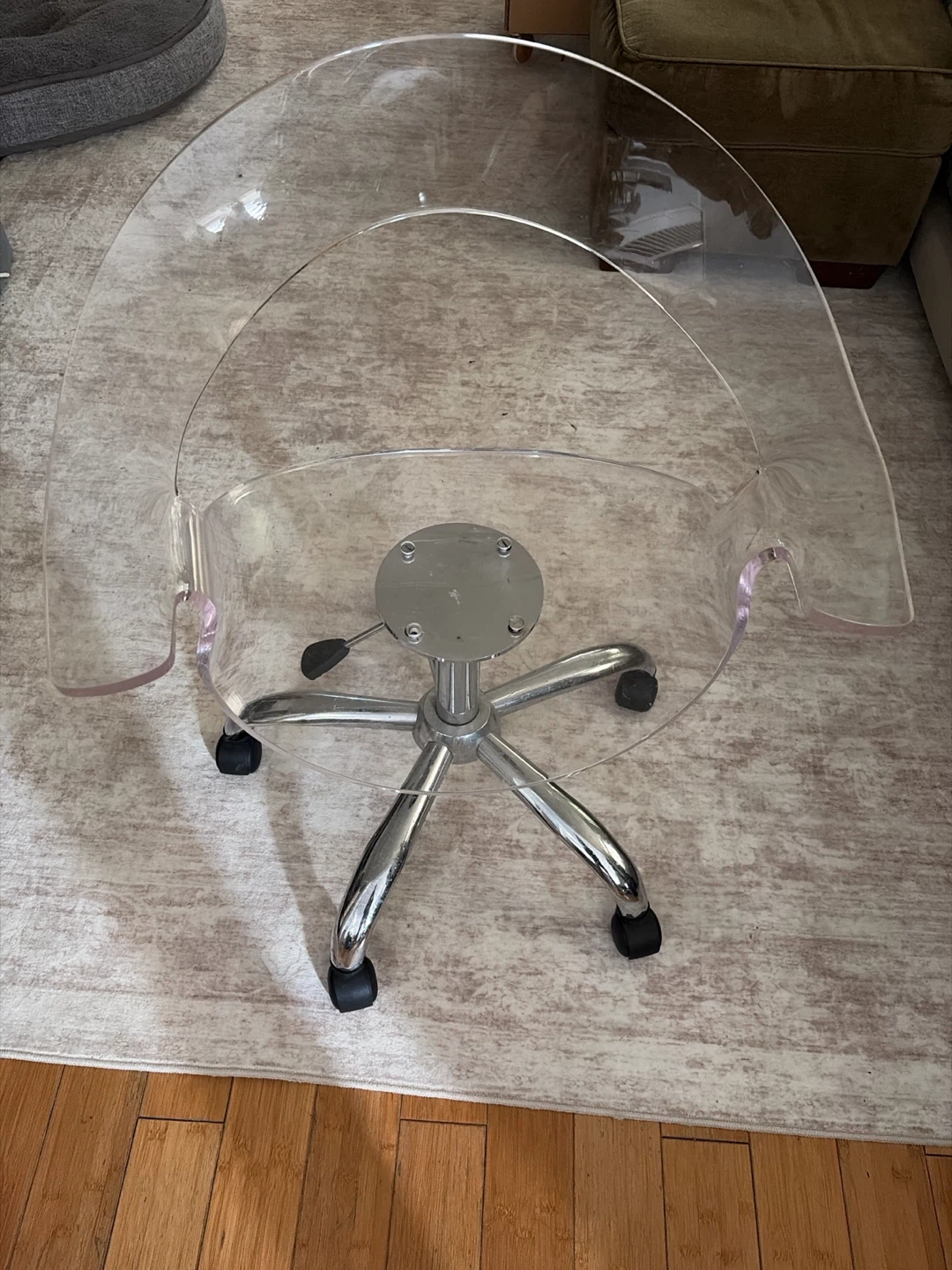 Clear Acrylic Swivel Office Chair