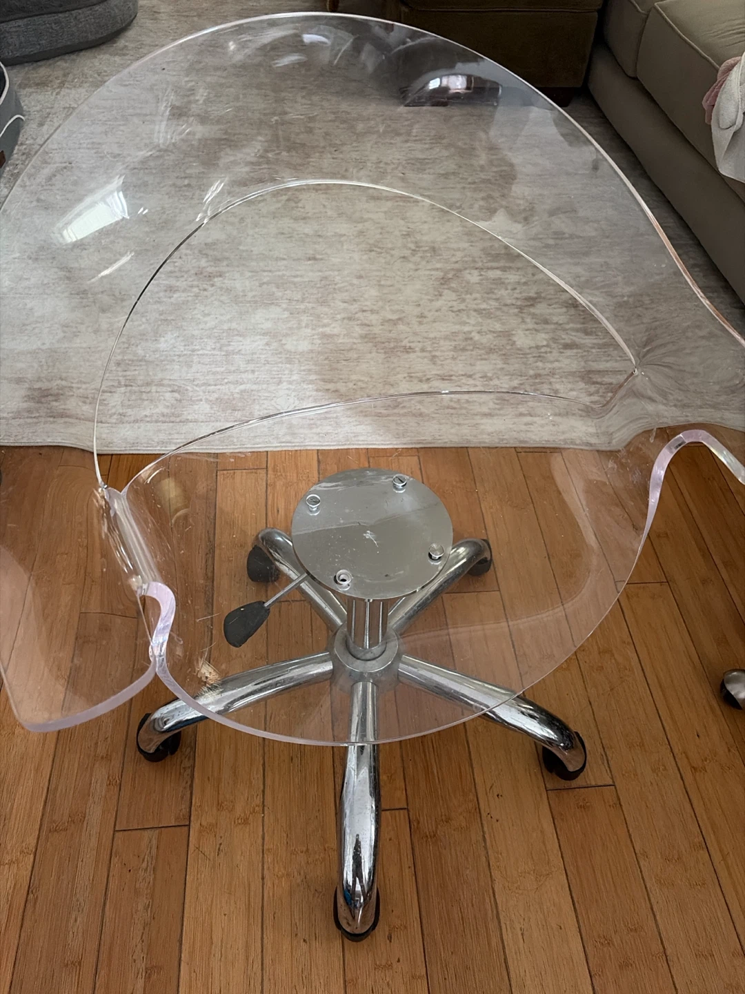 Clear Acrylic Swivel Office Chair - photo 2