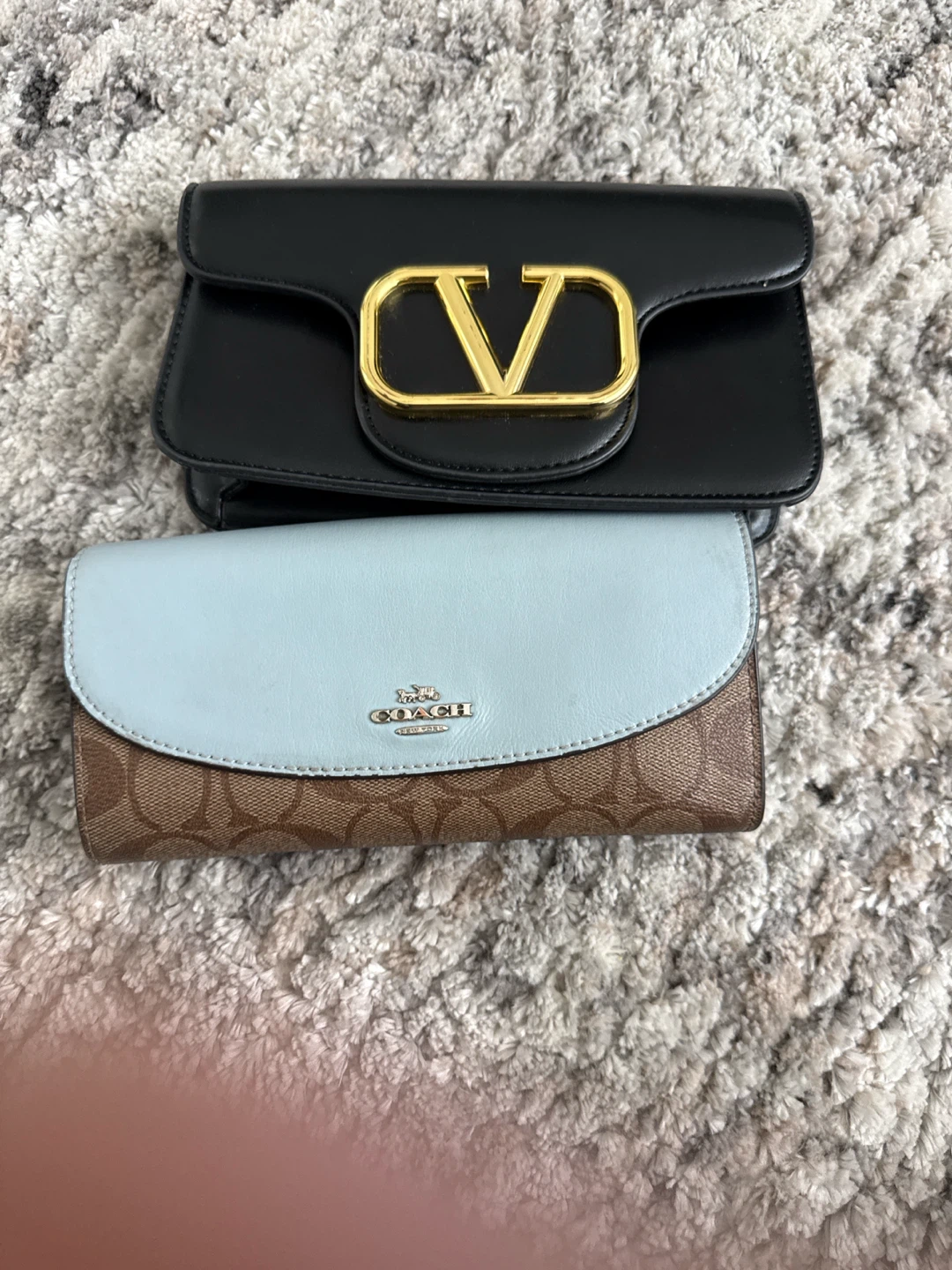 Valentino V-Logo Shoulder Bag & Coach Wallet