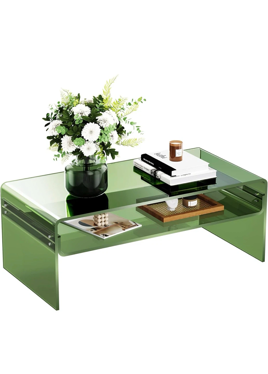Green Acrylic Coffee Table - Large