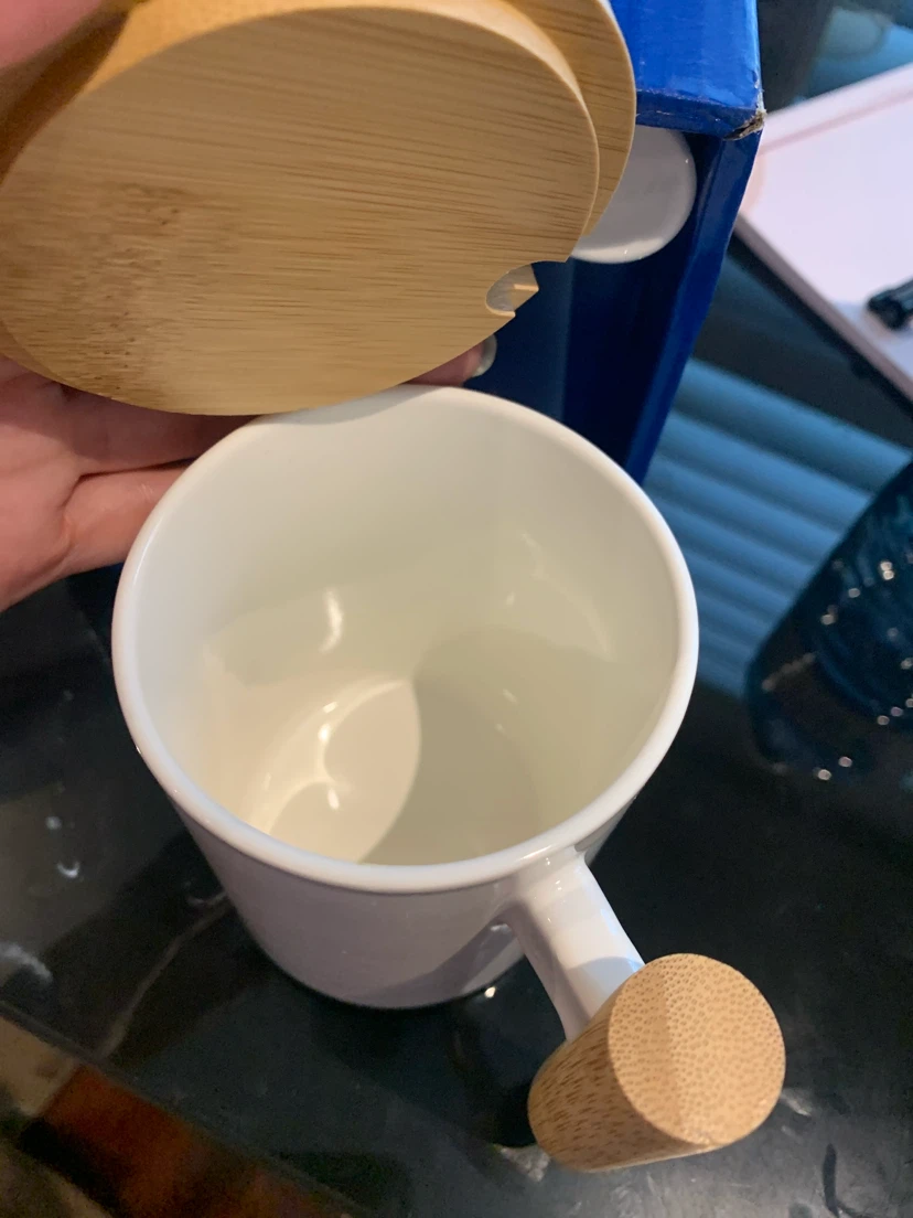 Signature Ceramic Mug with Bamboo Lid and Spoon - photo 3