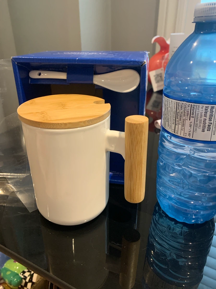 Signature Ceramic Mug with Bamboo Lid and Spoon - photo 4