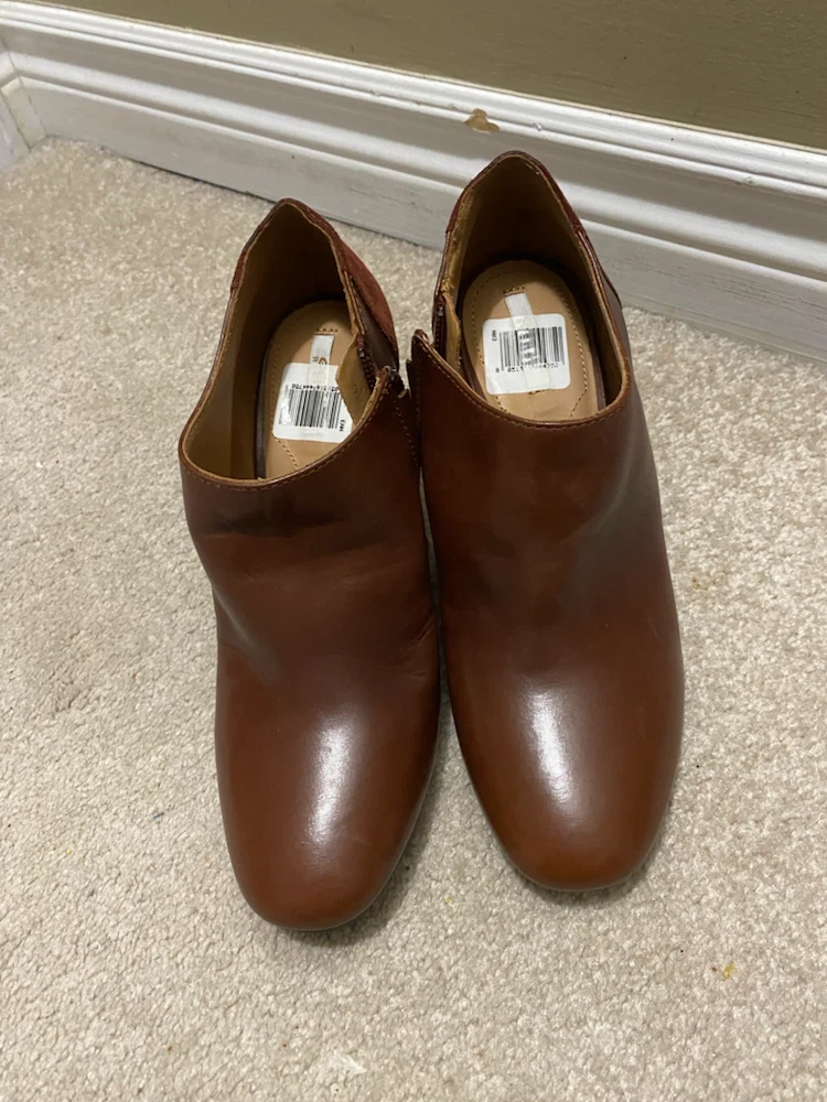 Geox Brown Leather Ankle Boots Size 37