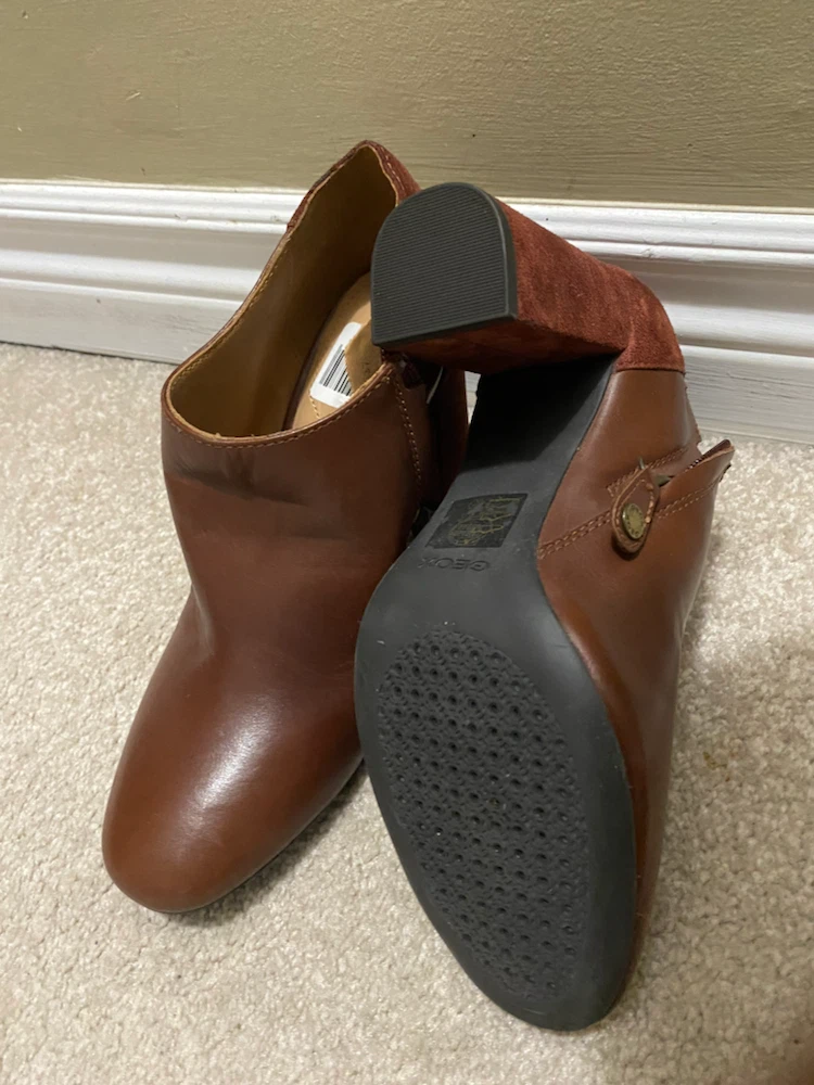 Geox Brown Leather Ankle Boots Size 37 - photo 3