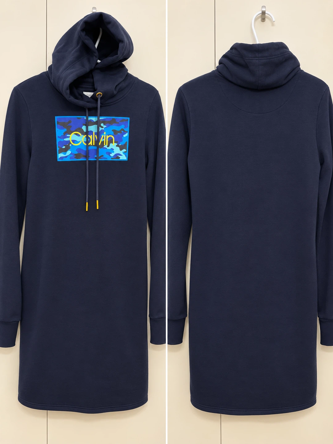 Calvin Klein Hoodie Dress Navy Blue - photo 2