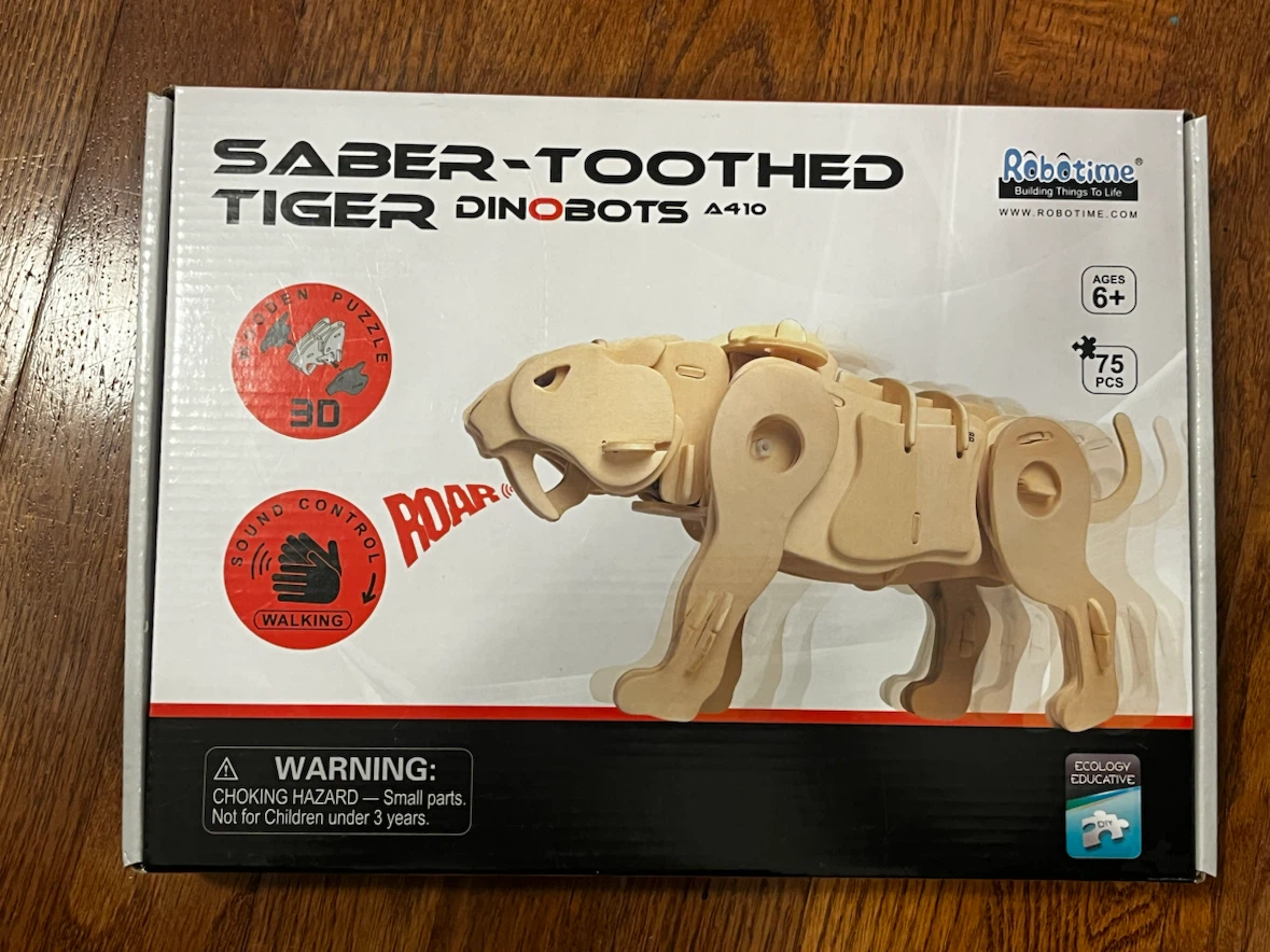 Robotime Saber-Toothed Tiger Dinobots A410 3D Wooden Puzzle