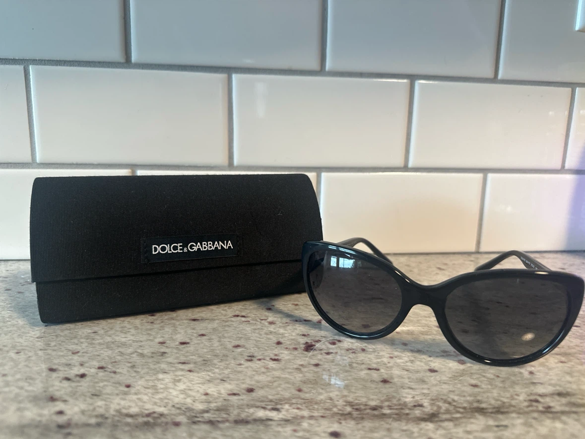 Dolce & Gabbana Black Cat-Eye Sunglasses