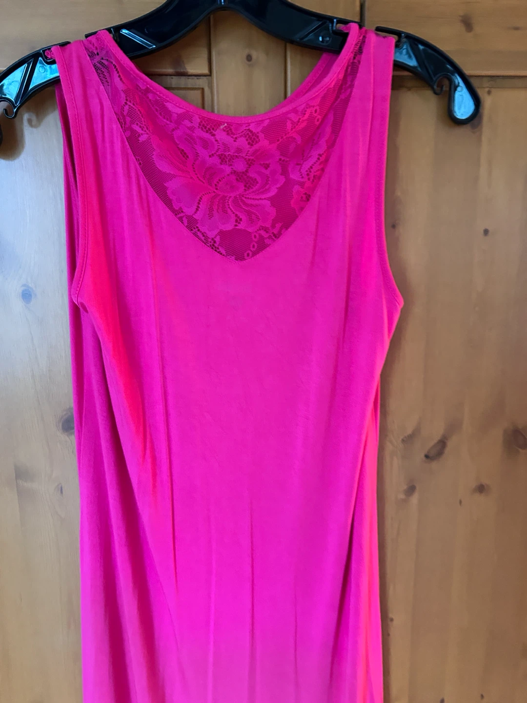 Fuchsia Maxi Dress with Lace Detail - photo 4