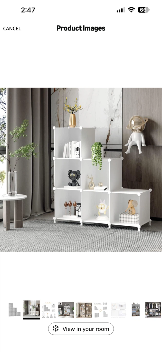BNIB AWTATOS 6 Cube Storage Organizer - White - photo 2