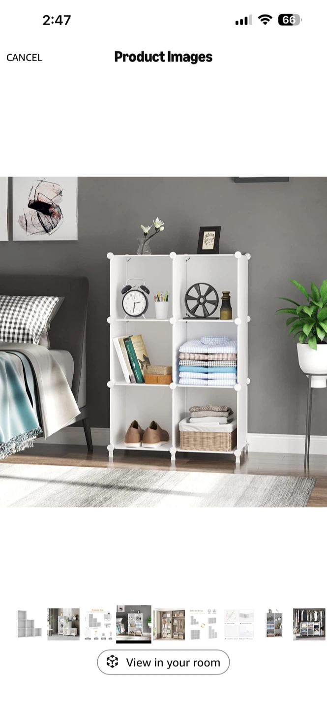 BNIB AWTATOS 6 Cube Storage Organizer - White - photo 4